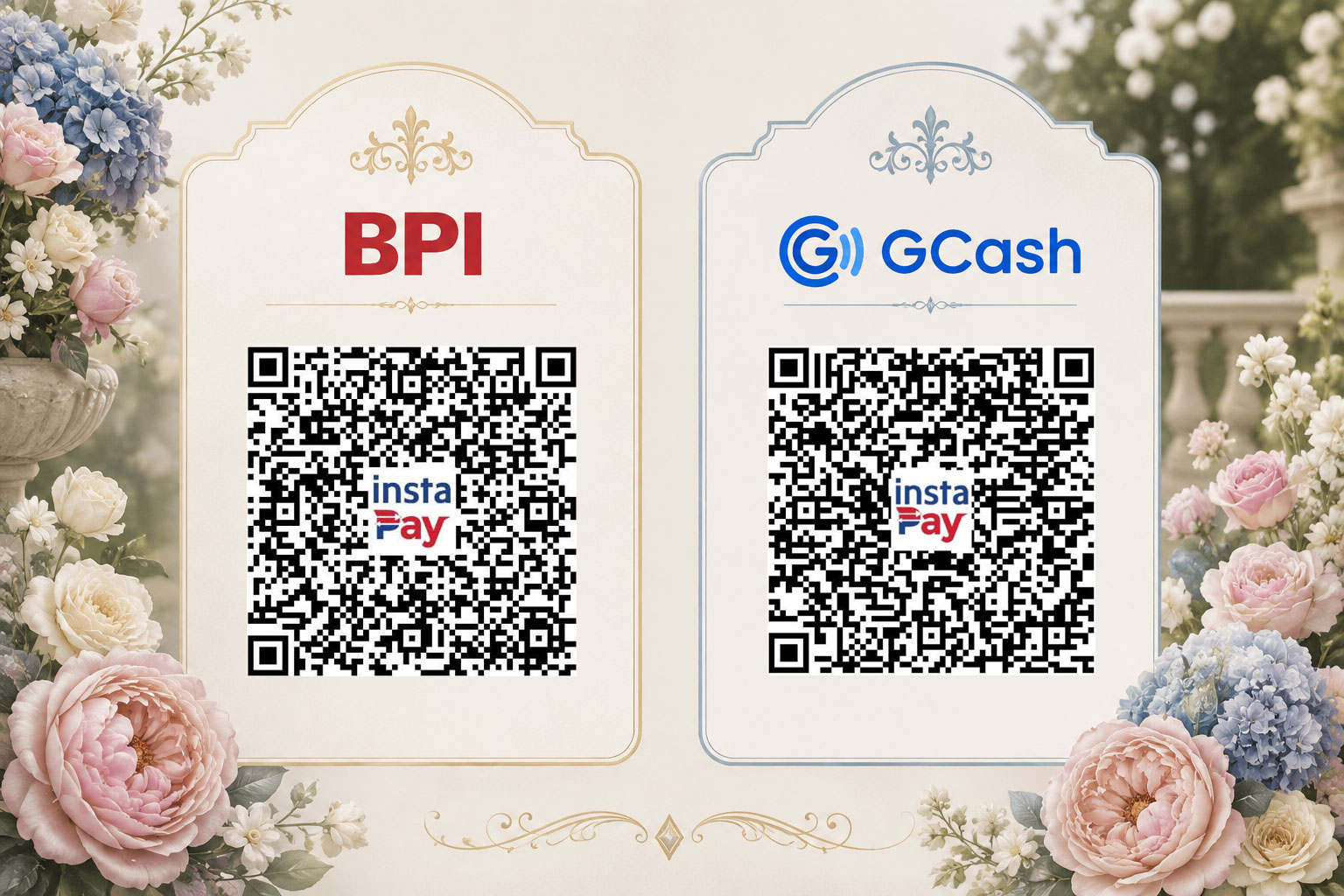 GCash and bank QR codes